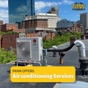PANN Home Services air conditioning services rooftop HVAC unit in Cambridge MA