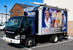 PANN Home Services HVAC repair truck in Woburn, MA.
